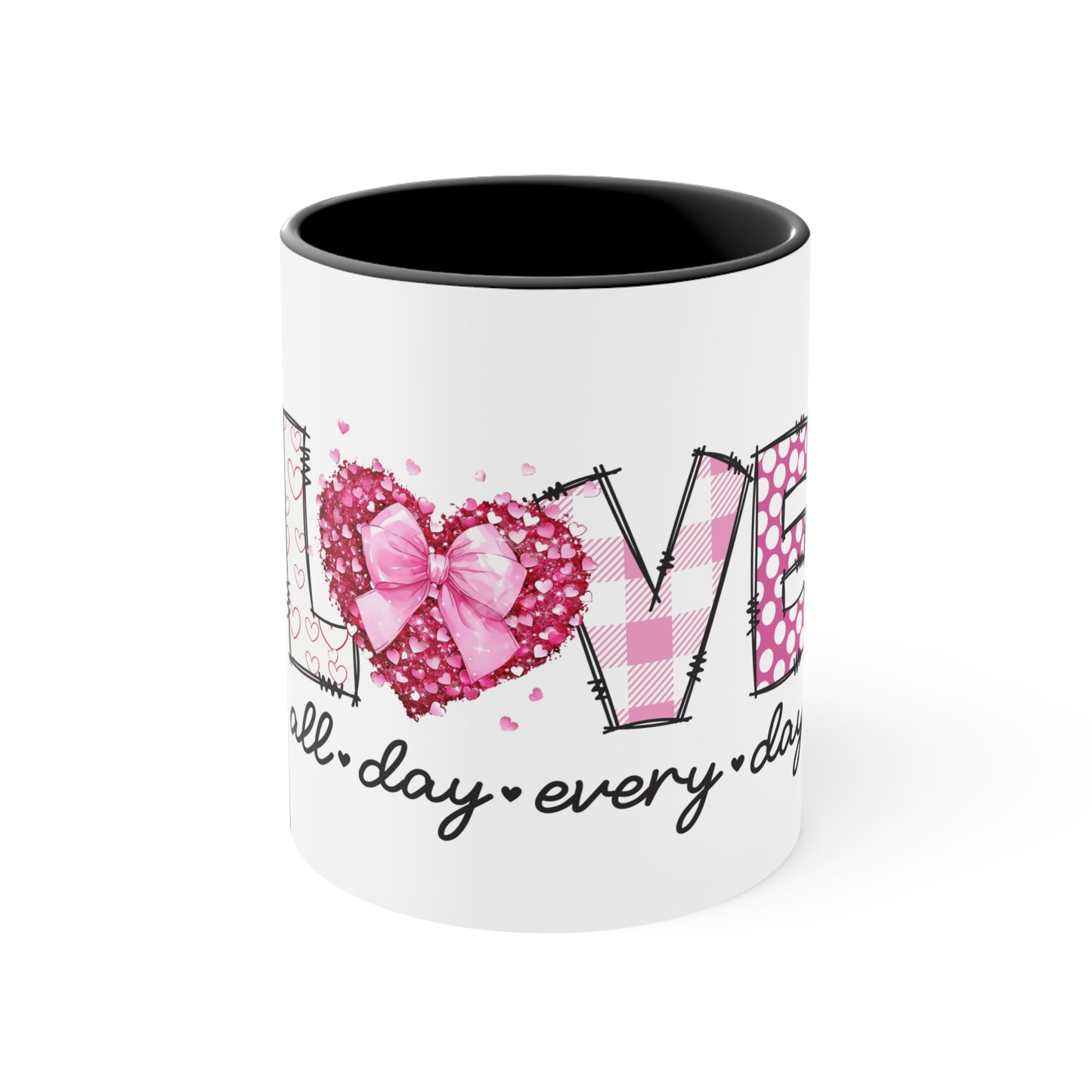 Love , Colorful Accent Mugs, 11oz