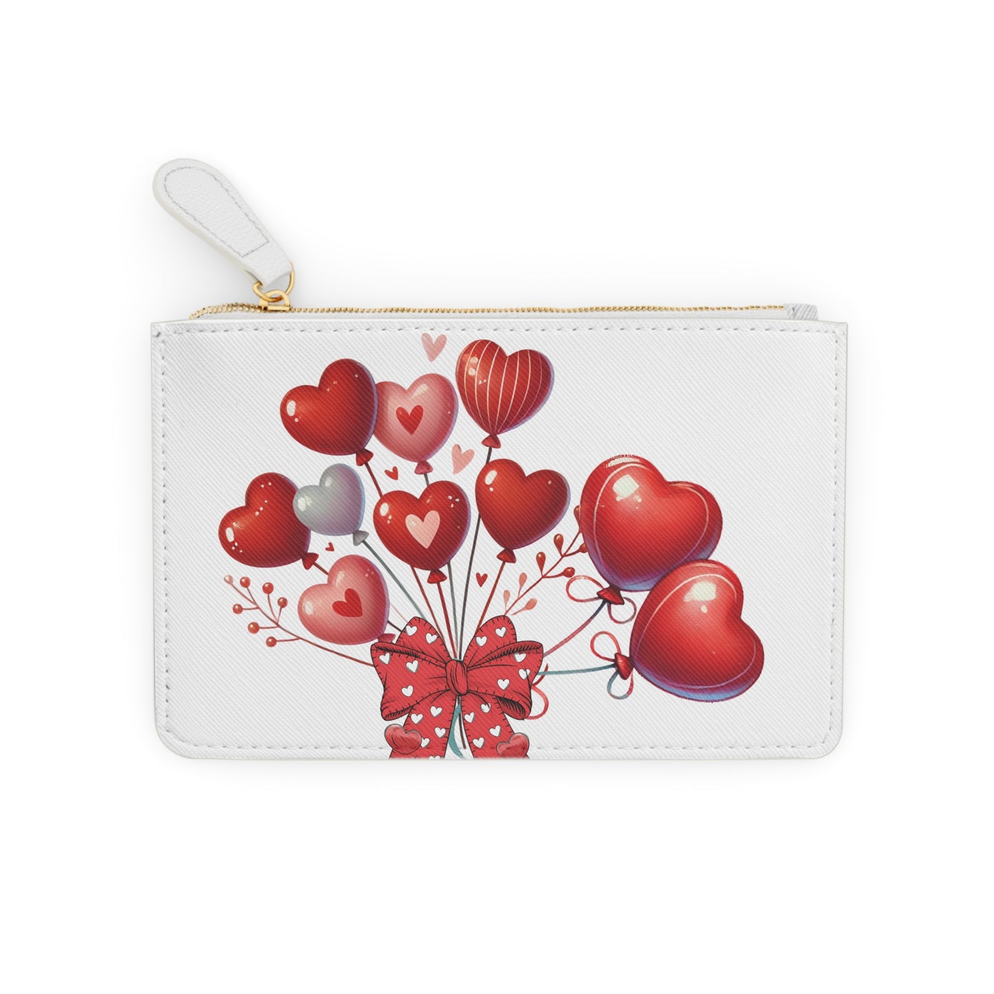 Red Hearts Balloons, Mini Clutch Bag